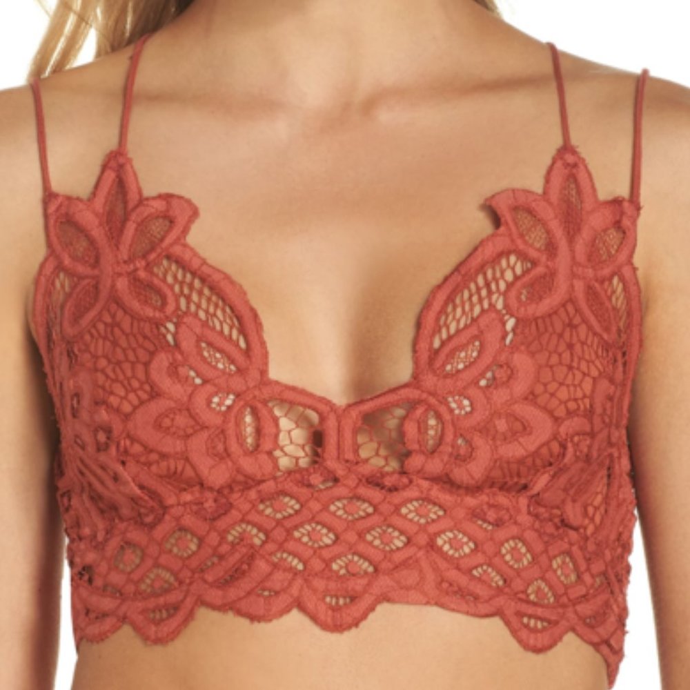 Last One! Free People Adella Bralette in Copper - Picture 3 of 9